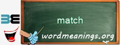 WordMeaning blackboard for match